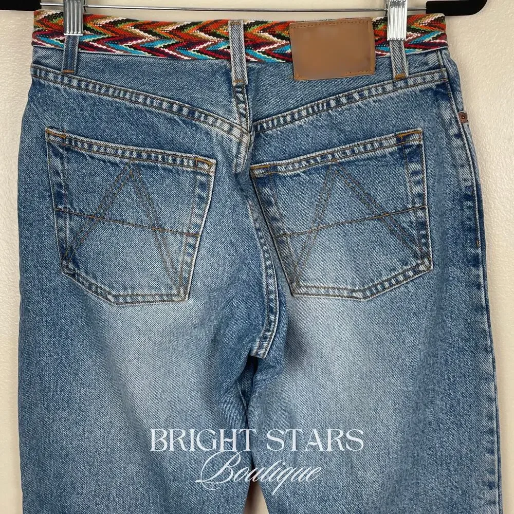 Rare Multicolor Trim Cropped Jeans ASO Buffy Summers BtVS High Rise Vintage